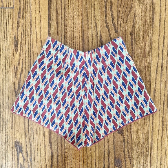 Free People Knit Sweater Shorts, Western Geo - Picture 2 of 3